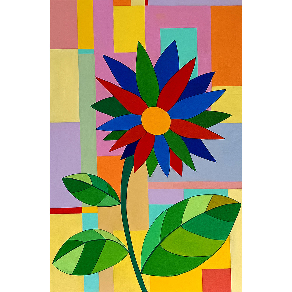 Abstract Flower Painting | Modern Abstract Flower Canvas Paintings