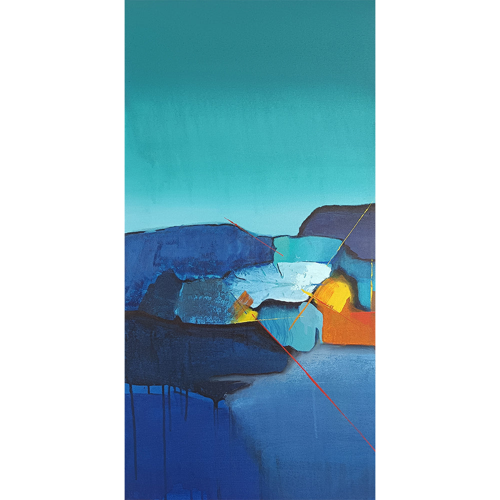 Abstract The Quiet Collision 2 | Modern Dynamic Abstract Painting