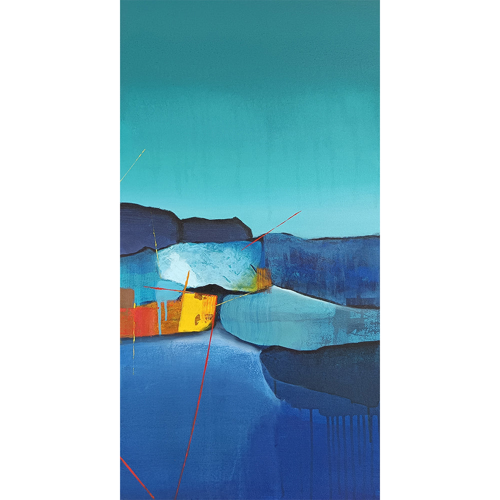 Abstract The Quiet Collision | Modern Dynamic Abstract Painting