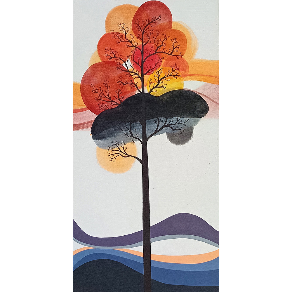 Soulful Tree Abstract Art | Vibrations of the Soul Tree Artwork | Handmade Painting