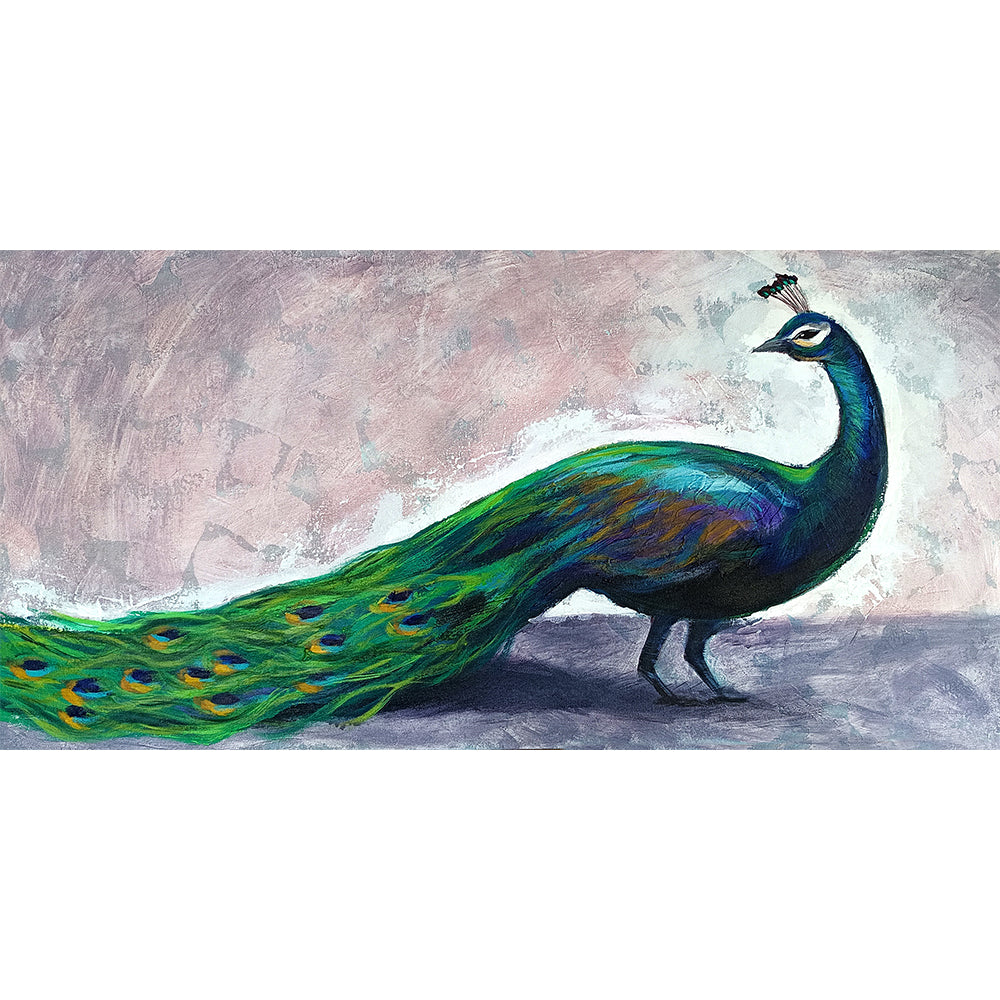 The Peacock's Pride Art | Vibrant Wall Art Reflecting Peacock Grandeur