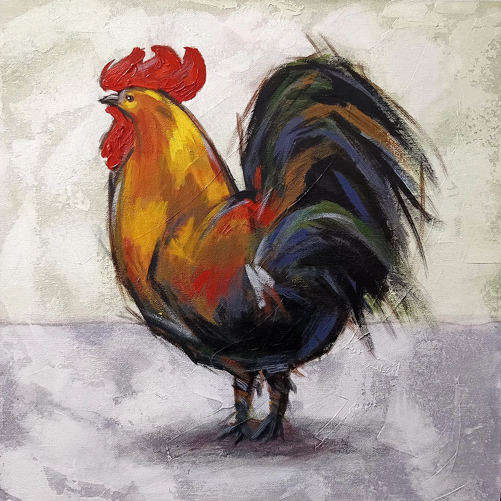 Crowned with Dawn Art | Elegant Bird Art | Colourful Bird Wall Art