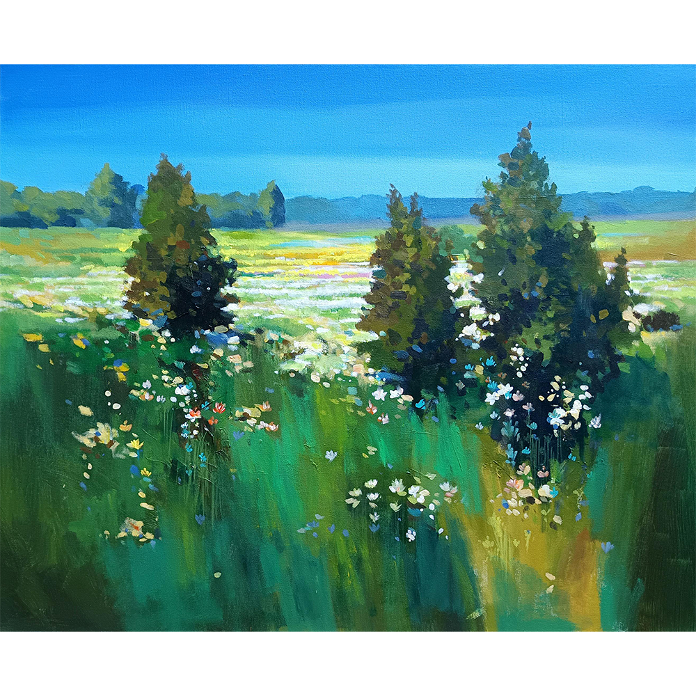 Whispers of Nature | Original Landscape Painting | Serene Handpainted Canvas Art