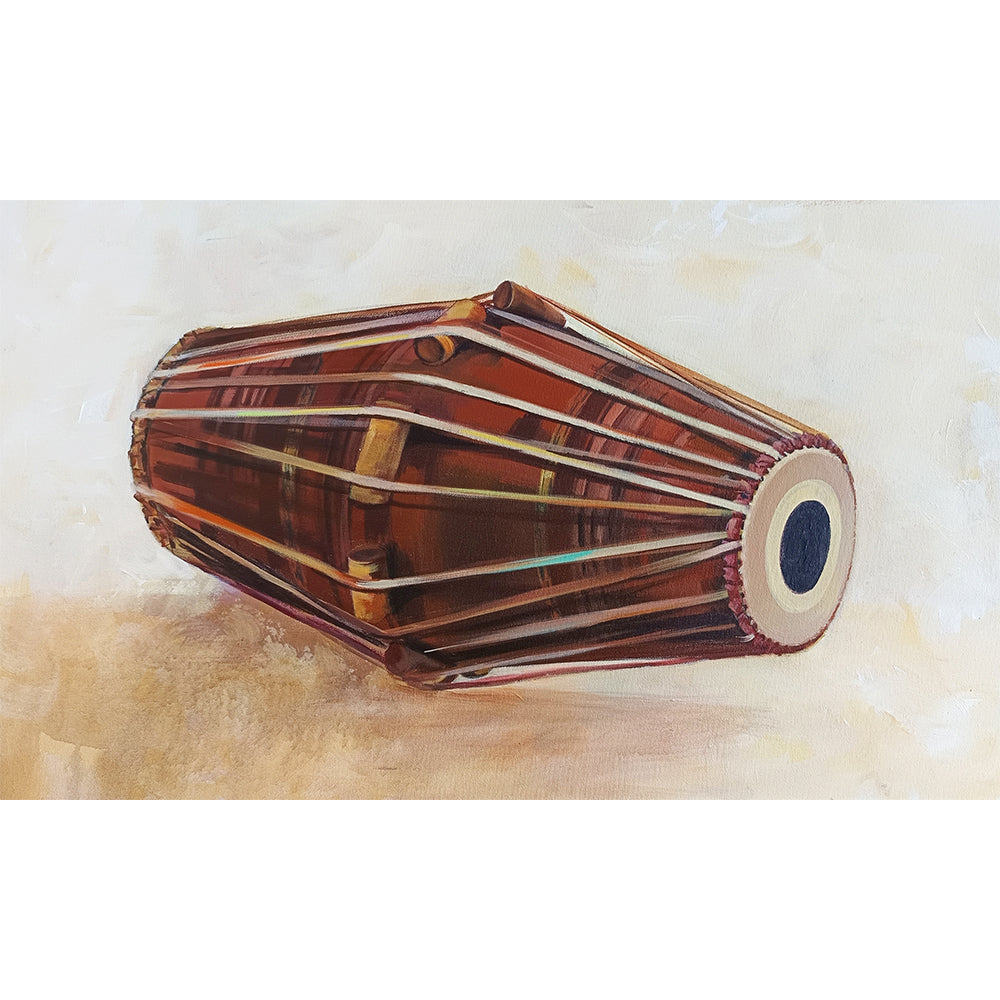 Pakhavaj | Elegant Indian Drum Art for Living Room & Music Corners