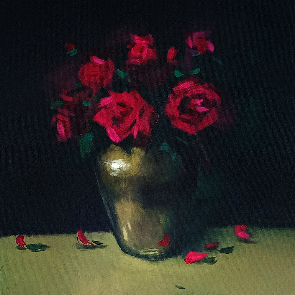 Golden Flower Pot Art | Floral Harmony in a Pot| Luxury Handmade Flower Pot Paintings